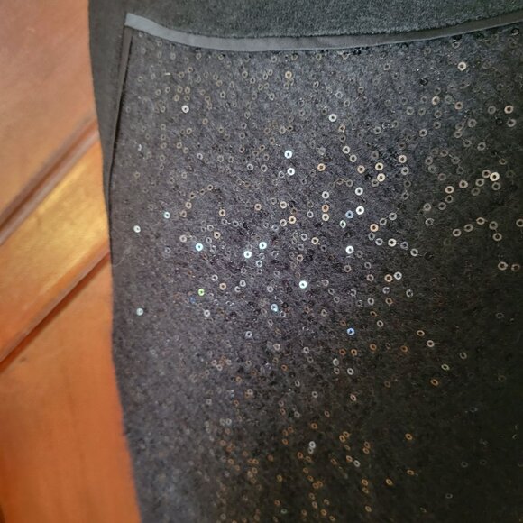 Ann Taylor LOFT Black Sleeveless Sequin Overlay Sheath Dress Size 8 NWT - Picture 2 of 7